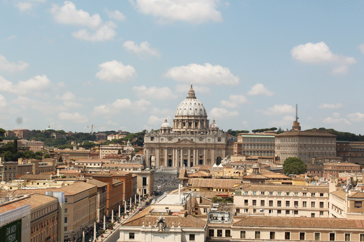 Vaticano, em Roma, visto de cima, do Castelo de Santo Ângelo (Foto: Alexandre Policarpo)