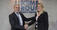 Nelisa Sauthier e Flávio Amaral, gerente de divisão comercial do UPTIME Group 